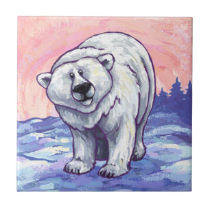 Azulejo De Cerâmica Presentes e acessórios do Urso Polar