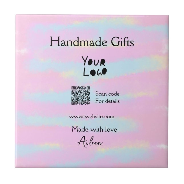 Azulejo De Cerâmica Presentes feitos à mão de pequenas empresas fazem  (Frente)