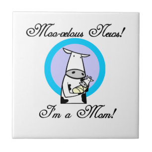 Azulejo De Cerâmica Presentes novos da mamã MOO-velous