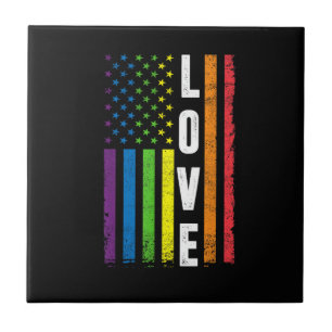 Azulejo De Cerâmica Presentes Orgulho Gay Homens Mulheres LGBT Bandeir