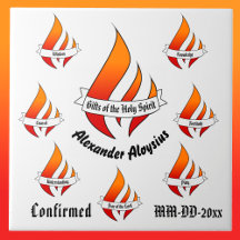 Presentes personalizados da confirmação do Espírit