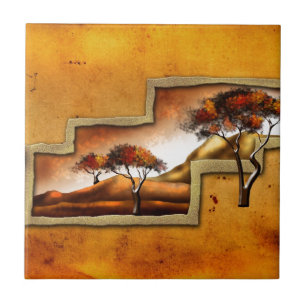 Azulejo De Cerâmica Presentes retros 06 do estilo do vintage de Áfric