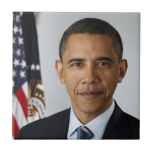 Azulejo De Cerâmica Presidente americano Barack Obama na Casa Branca