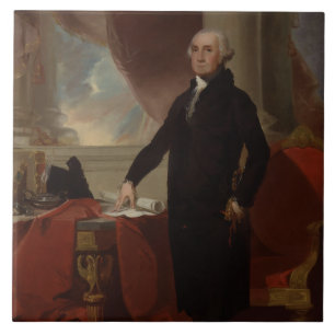 Azulejo De Cerâmica Presidente americano George Washington Lansdowne