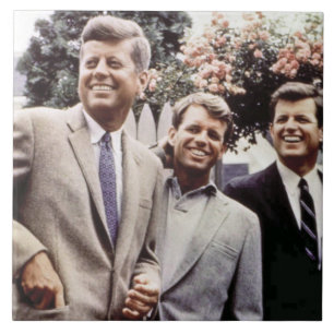 Azulejo De Cerâmica Presidente americano John Kennedy & Robert & Ted