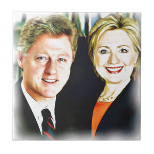 Azulejo De Cerâmica Presidente Bill Clinton & presidente Hillary