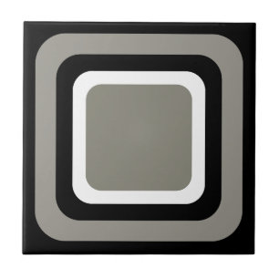 Azulejo De Cerâmica Preto Branco Cinza Retro