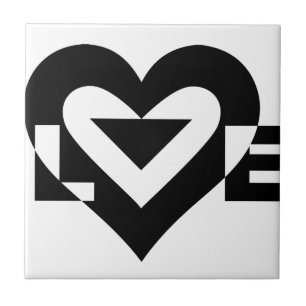 Azulejo De Cerâmica Preto do amor