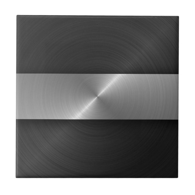 Azulejo De Cerâmica Preto e aço (Frente)