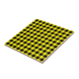 Azulejo De Cerâmica Preto e Amarelo Marcado