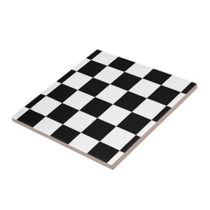 Azulejo De Cerâmica Preto e branco verificados