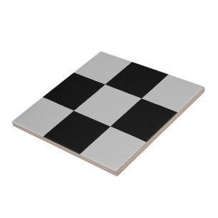 Azulejo De Cerâmica Preto e Cinza marcado