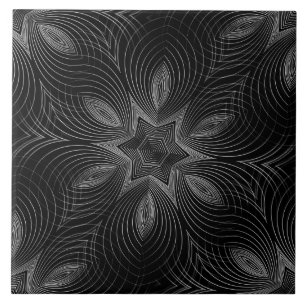 Azulejo de cerâmica preto e Cinza sem costura