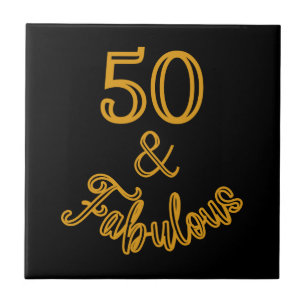 Azulejo De Cerâmica Preto e Dourado 50 e fabuloso