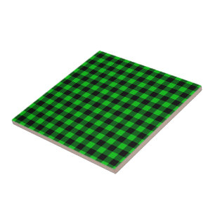Azulejo De Cerâmica Preto e Verde Marcado