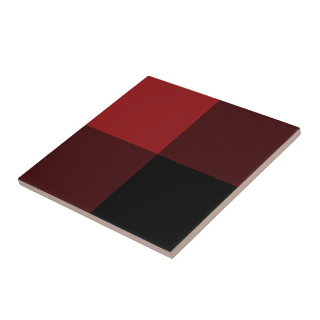 Azulejo De Cerâmica Preto e Vermelho (Lateral)