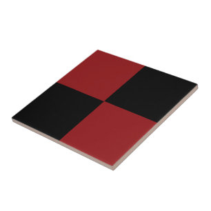 Azulejo De Cerâmica Preto e vermelho verificado