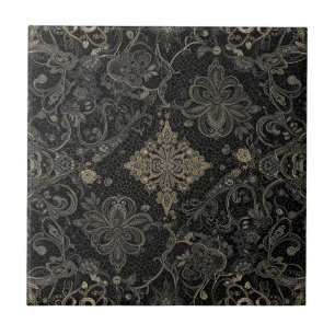 Azulejo de Cerâmica Preto Luxo