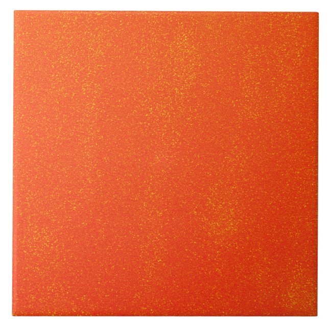 Azulejo De Cerâmica Pretty Orange Sparkly Mess (Frente)