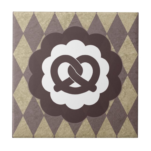 Azulejo De Cerâmica pretzel vintage (Frente)