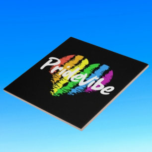 Azulejo De Cerâmica PrideVibe Vibrante: Mostre seu Coração Arco-Íris