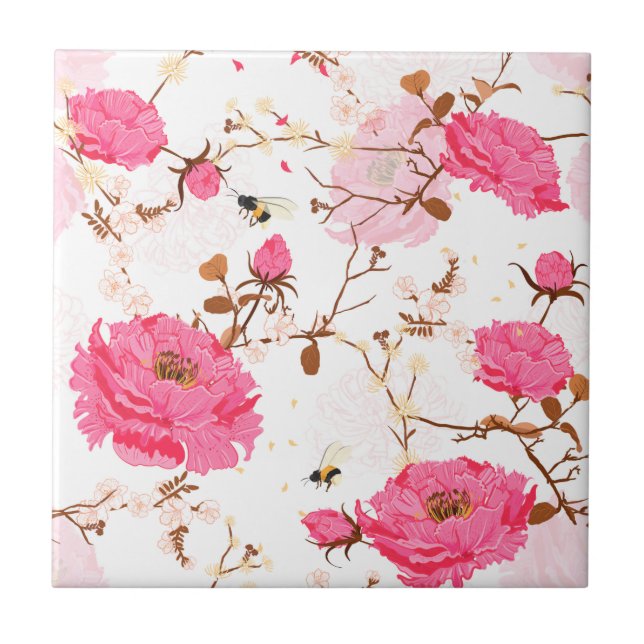 Azulejo De Cerâmica primavera (Frente)