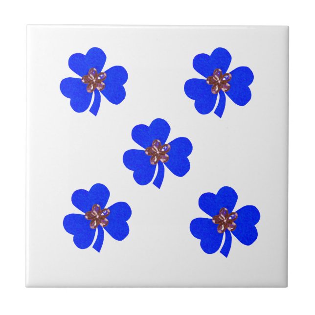 Azulejo De Cerâmica Primavera azul, trevas azuis para cozinha (Frente)