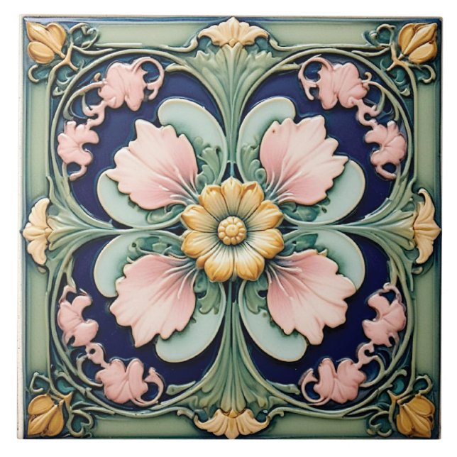 Azulejo De Cerâmica Primavera Bloom (Frente)
