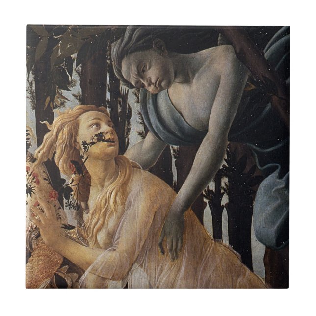 Azulejo De Cerâmica Primavera, Chloris e Zéfiro, Sandro Botticelli (Frente)