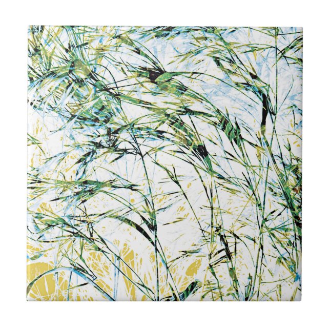 Azulejo De Cerâmica Primavera de verão de flores de broto design (Frente)
