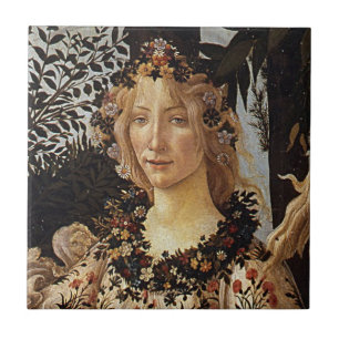 Azulejo De Cerâmica Primavera, detalhe de Flora por Sandro Botticelli