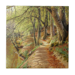 Azulejo De Cerâmica Primavera dia na floresta por Peder Mork Monsted