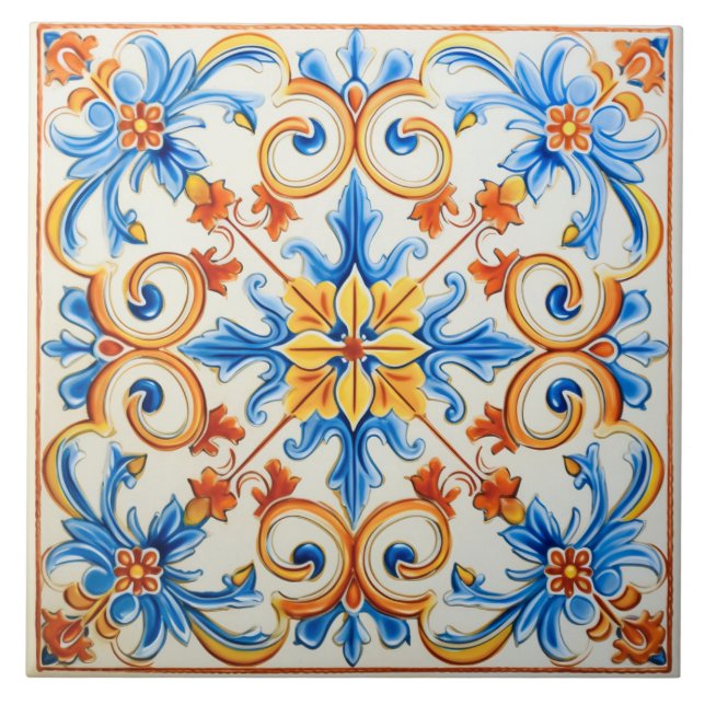 Azulejo De Cerâmica Primavera na Sardenha (Frente)
