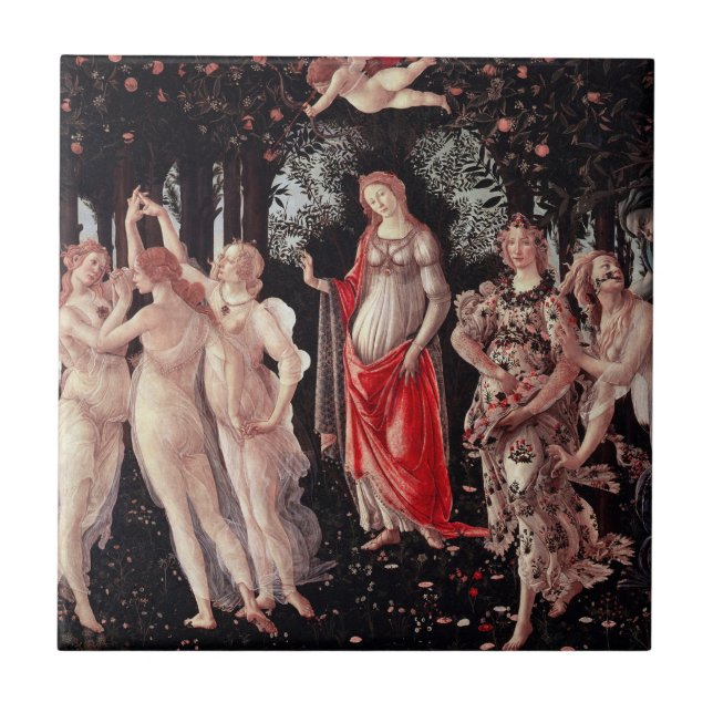 Azulejo De Cerâmica Primavera Primavera Sandro Botticelli Renascença (Frente)