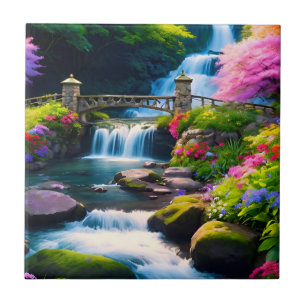 Azulejo De Cerâmica Primavera Waterfall 1