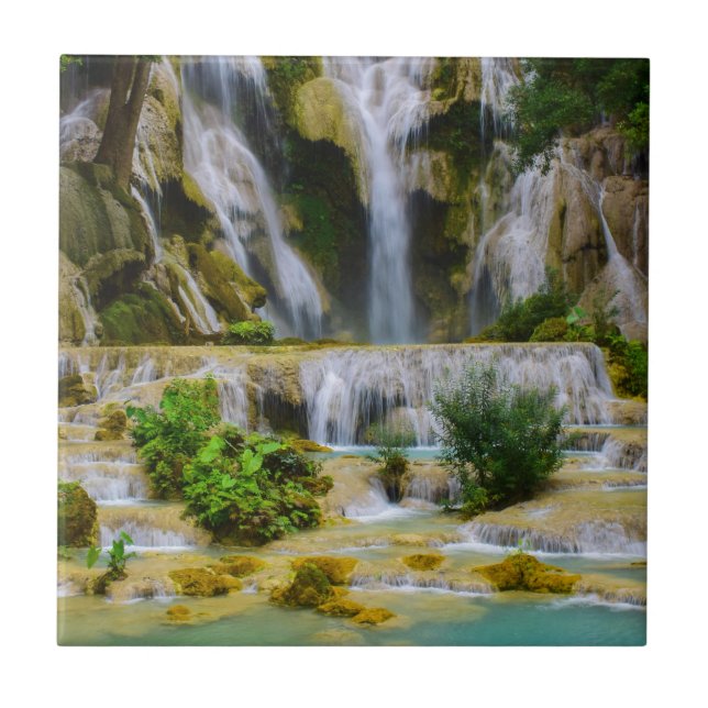 Azulejo De Cerâmica Primaveras de cascata (Frente)