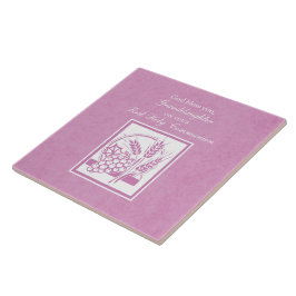 Azulejo De Cerâmica Primeira Comunhão da Netas, Rosa