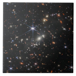 Azulejo De Cerâmica Primeira Visão de Campo Profundo do Universo de We