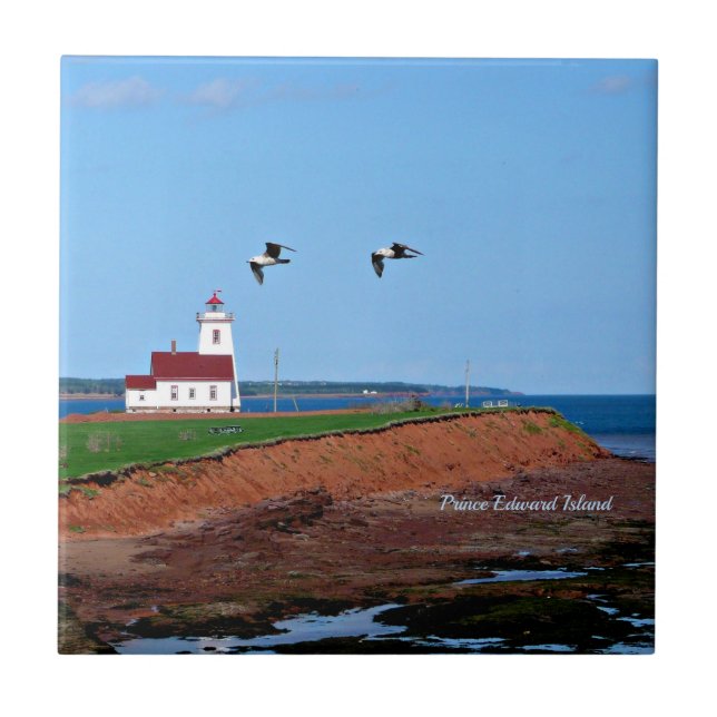 Azulejo De Cerâmica Prince Edward Island Lighthouse (Frente)