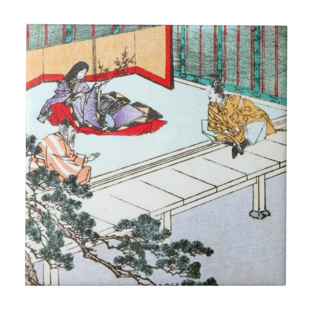 Azulejo De Cerâmica Princesa Asiática (Frente)