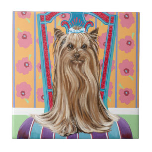 Azulejo De Cerâmica Princesa Coroa Yorkie