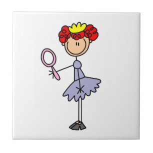 Azulejo De Cerâmica Princesa de Cabelo Vermelho