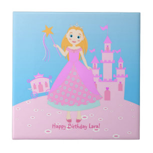 Azulejo De Cerâmica Princesa de Fairytala no Partido de Birthaday Rosa