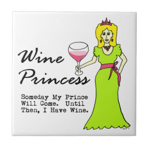 Azulejo De Cerâmica Princesa do vinho "um dia meu príncipe Vinda "