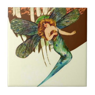 Azulejo De Cerâmica Princesa feericamente Borboleta Asa Acento Telhar