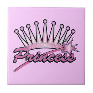 Azulejo De Cerâmica Princesa Rosa Coroa