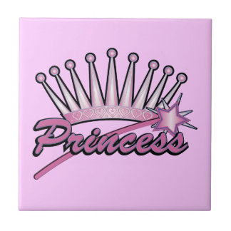 Azulejo De Cerâmica Princesa Rosa Coroa