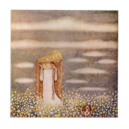 Azulejo De Cerâmica “Princesa Tuvstarr” Aquarela de John Bauer