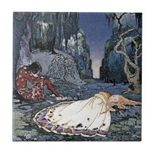 Azulejo De Cerâmica Princesa Vintage Francês Illustrati da Bela