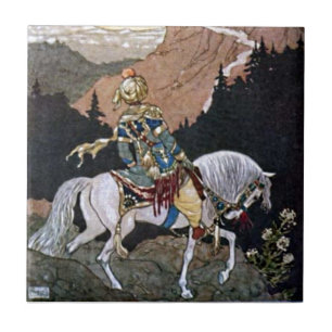 Azulejo De Cerâmica Príncipe do cavaleiro das noites árabes no caval